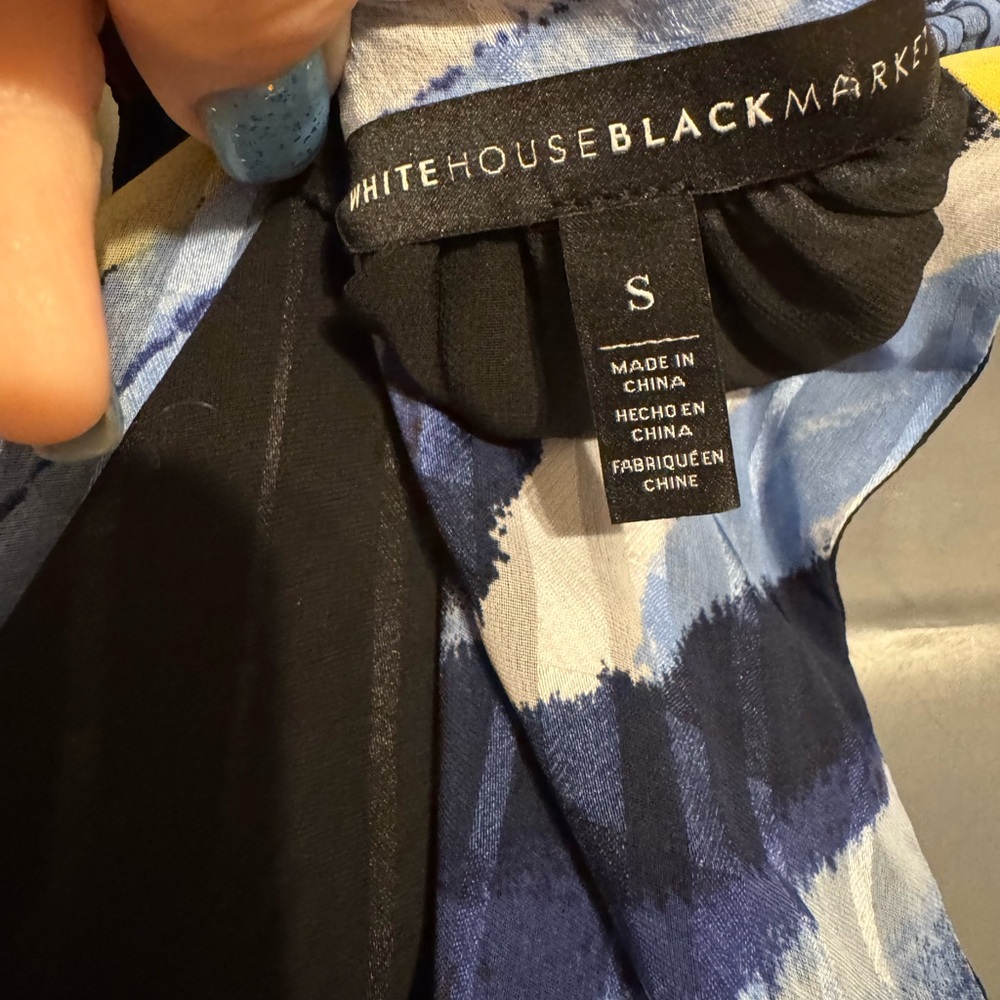 White House Black Market Multicolor Striped Sleeveless Blouse SMALL #7 - Picture 8 of 8